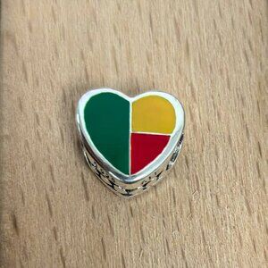 Pandora Benin Exclusive Travel Heart Charm Pendant, S925 Silver Bracelets